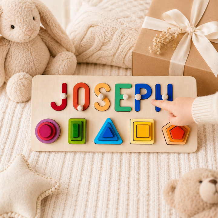 Personalised Wooden Baby Name Stacking Toy