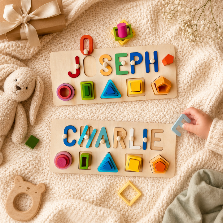 Personalised Wooden Baby Name Stacking Toy
