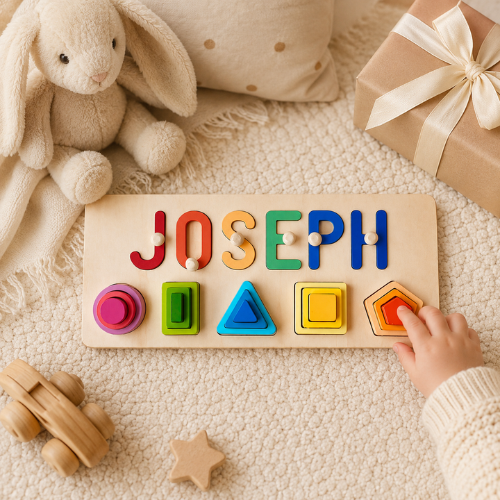 Personalised Wooden Baby Name Stacking Toy