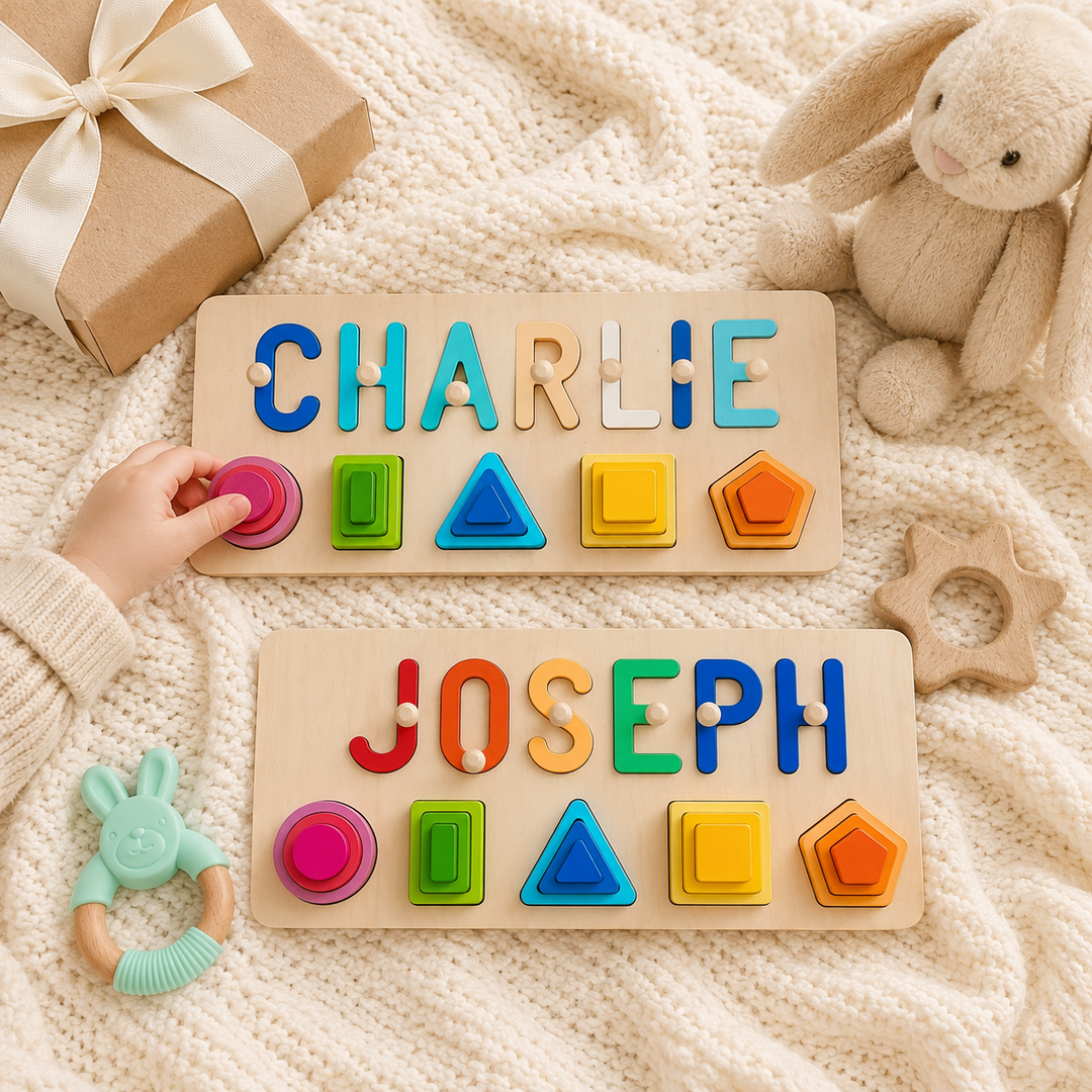 Personalised Wooden Baby Name Stacking Toy