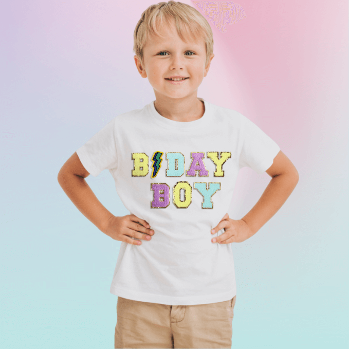 Personalised Birthday Patch T-shirt for Kids