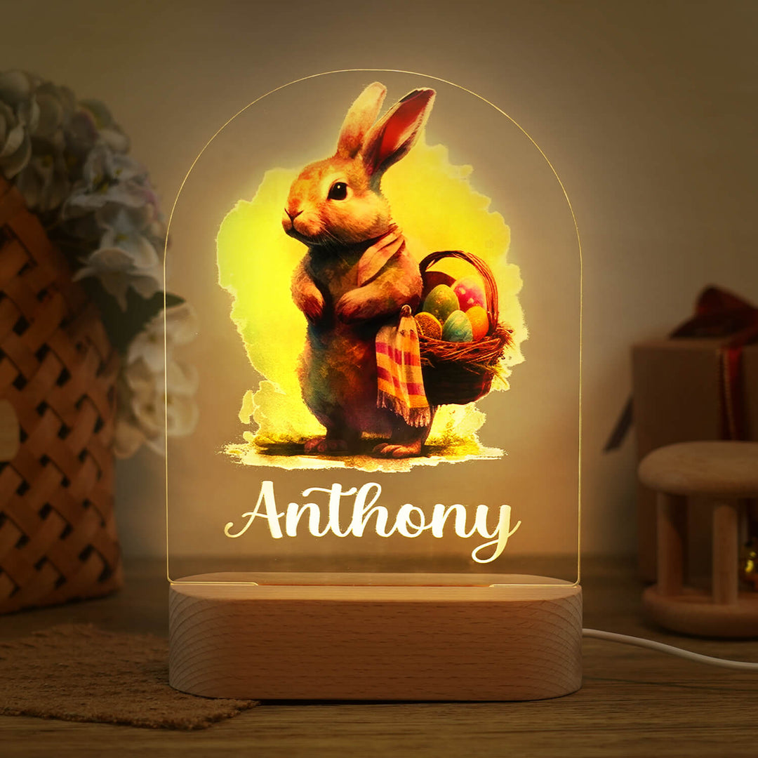 Personalised Easter Bunny Name Night Light