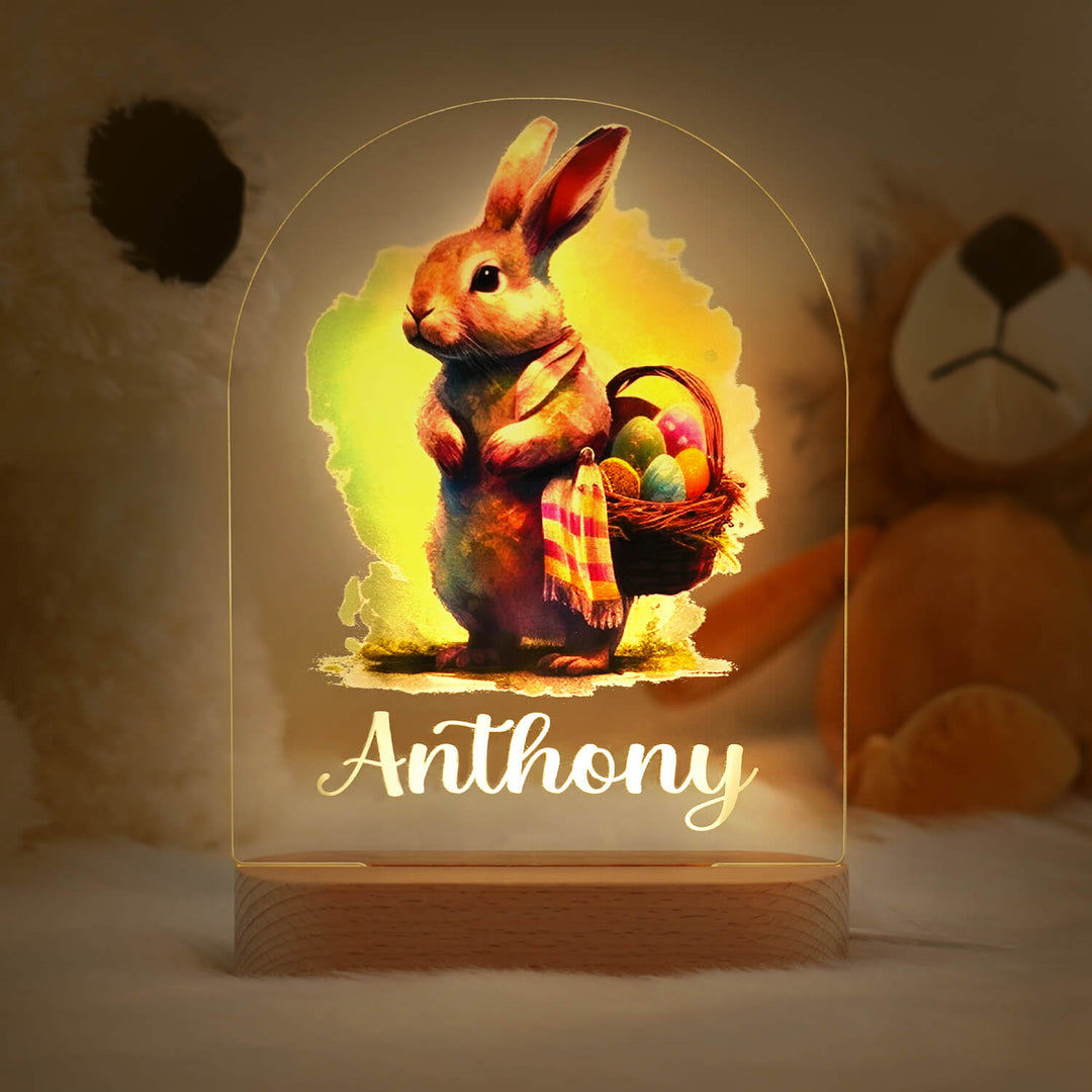 Personalised Easter Bunny Name Night Light