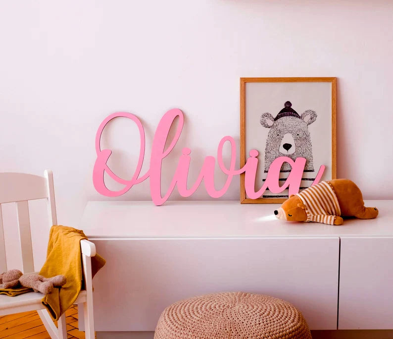 Personalised Wooden Name Sign for Wall Decor