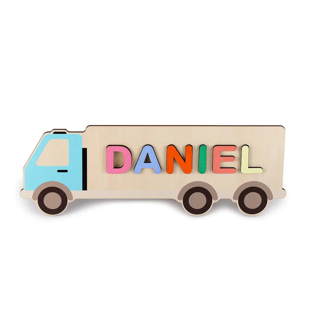 Wooden Cartoon Baby Name Puzzle