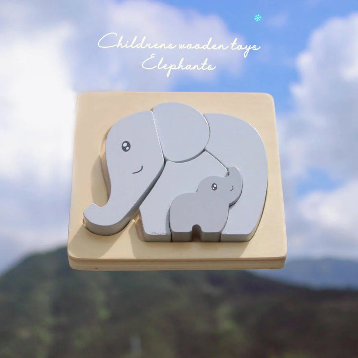 Wooden Animal Parent-Child puzzle (5 Pcs/1 Set)