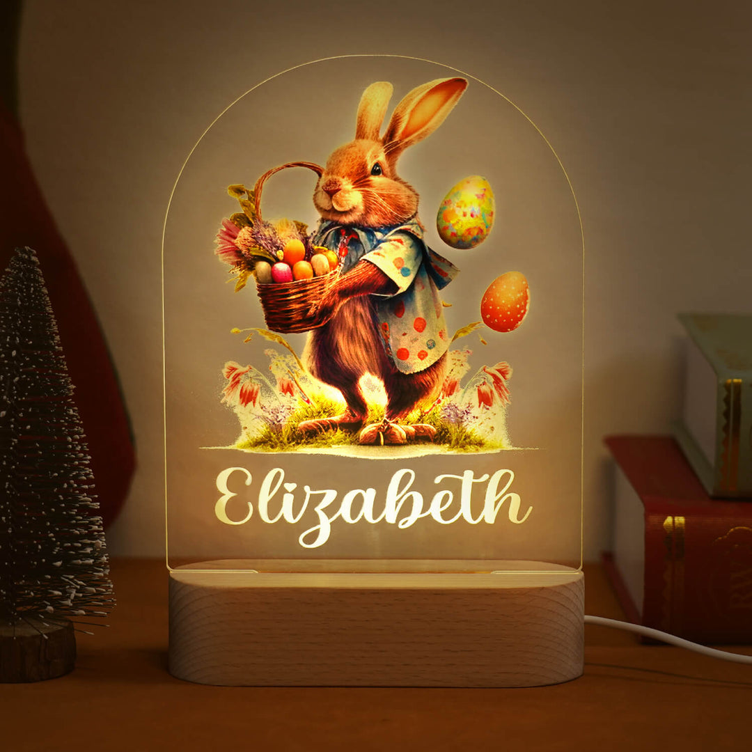 Personalised Easter Bunny Name Night Light