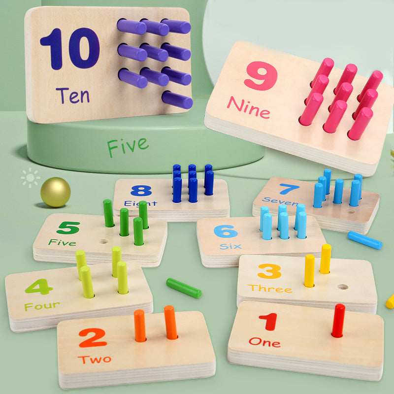 Wooden Counting Peg Board – UK.Woodemon